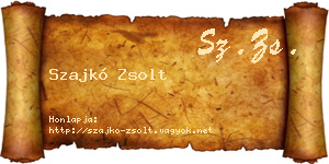 Szajkó Zsolt névjegykártya